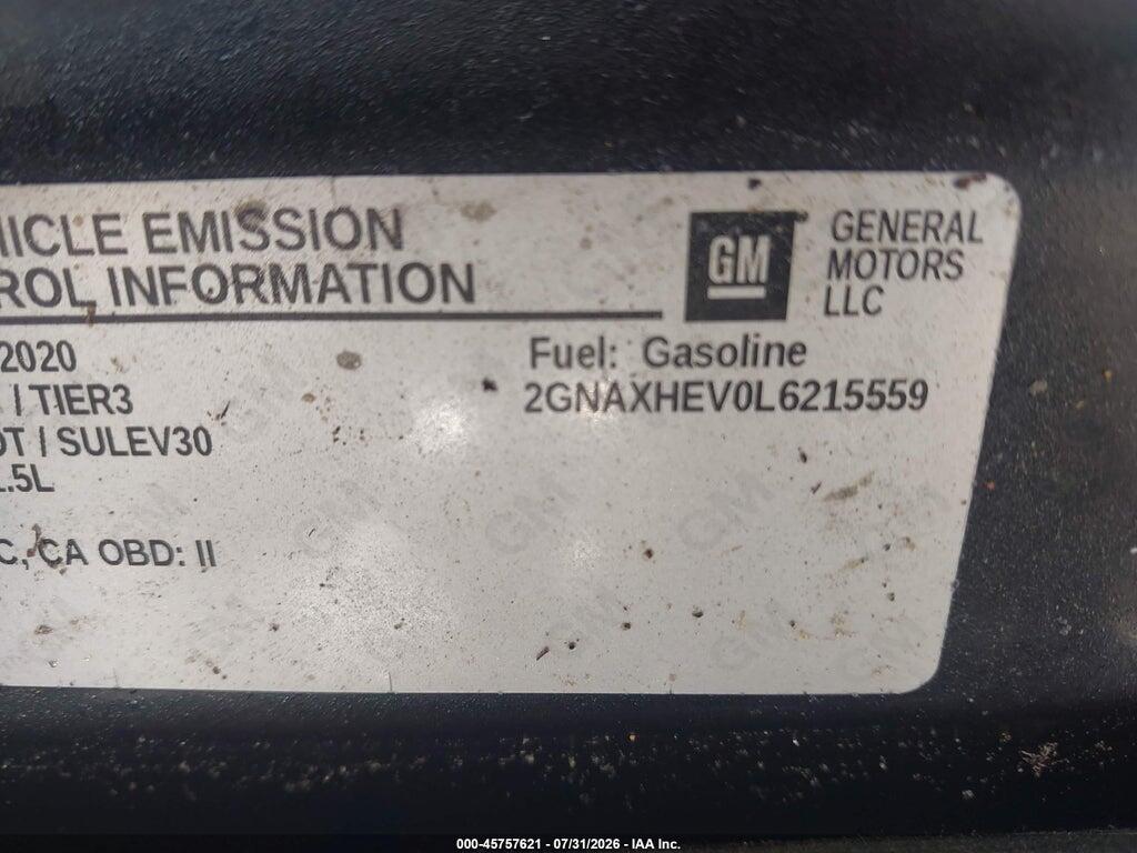 2GNAXHEV0L6215559 2020 CHEVROLET EQUINOX photo no. 9