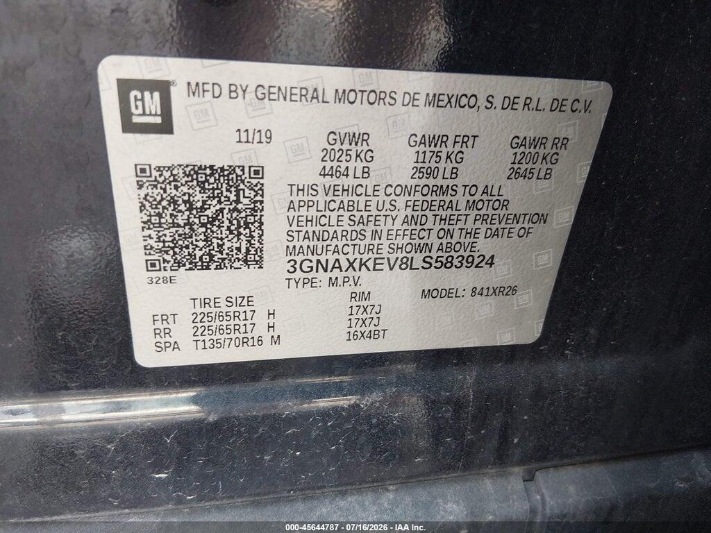 3GNAXKEV8LS583924 2020 CHEVROLET EQUINOX photo no. 9