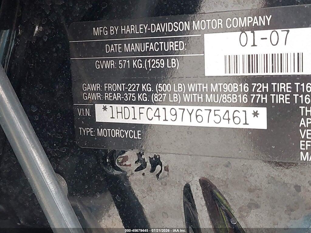 1HD1FC4197Y675461 2007 HARLEY-DAVIDSON FLHTCUI photo no. 10
