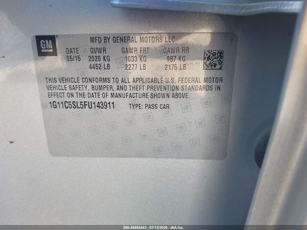 1G11C5SL5FU143911 2015 CHEVROLET MALIBU photo no. 9