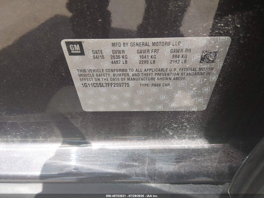 1G11C5SL7FF299775 2015 CHEVROLET MALIBU photo no. 9