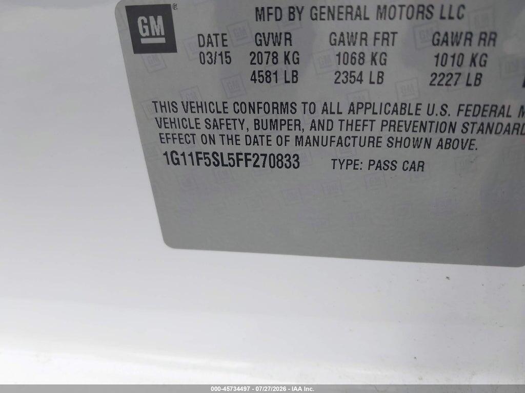 1G11F5SL5FF270833 2015 CHEVROLET MALIBU photo no. 9