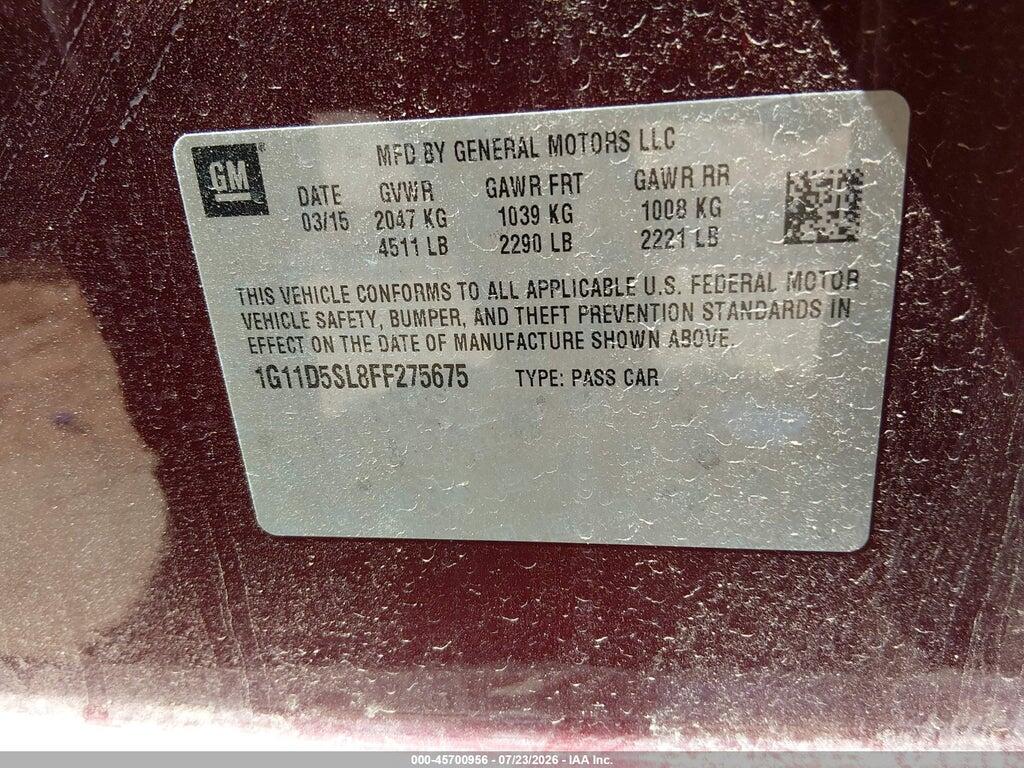 1G11D5SL8FF275675 2015 CHEVROLET MALIBU photo no. 9