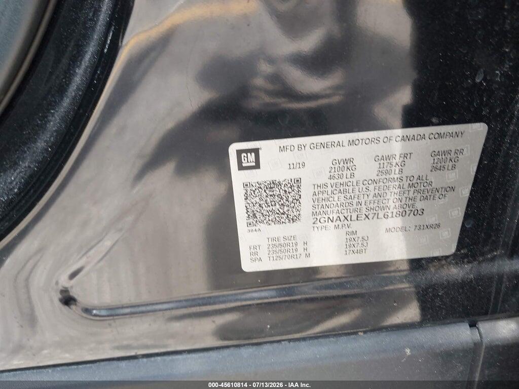 2GNAXLEX7L6180703 2020 CHEVROLET EQUINOX photo no. 9