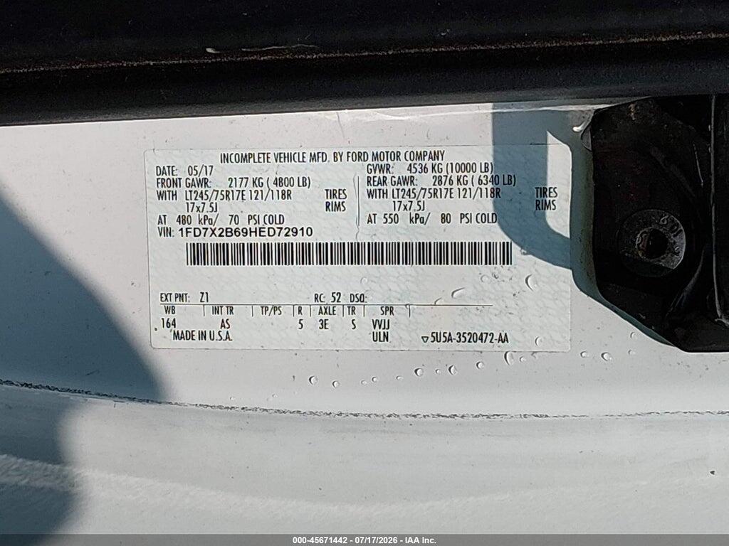 1FD7X2B69HED72910 2017 FORD F-250 photo no. 9