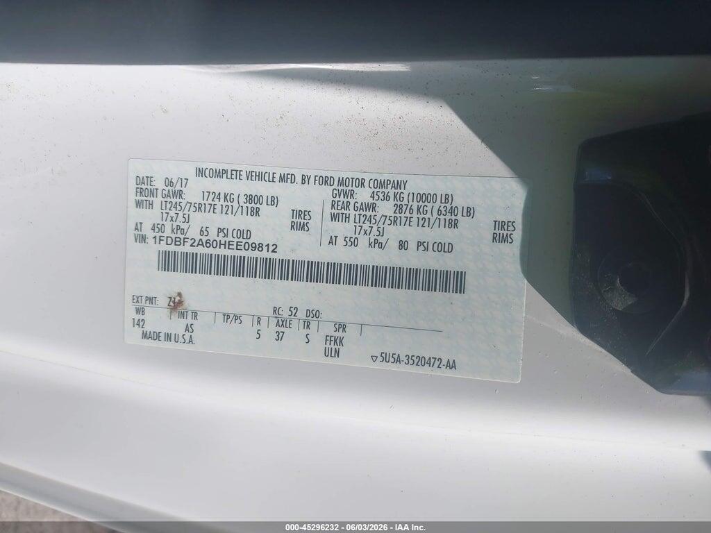 1FDBF2A60HEE09812 2017 FORD F-250 photo no. 9
