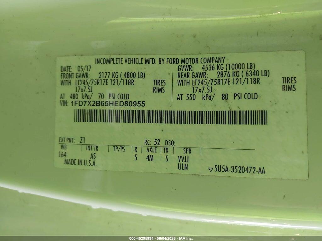 1FD7X2B65HED80955 2017 FORD F-250 photo no. 9