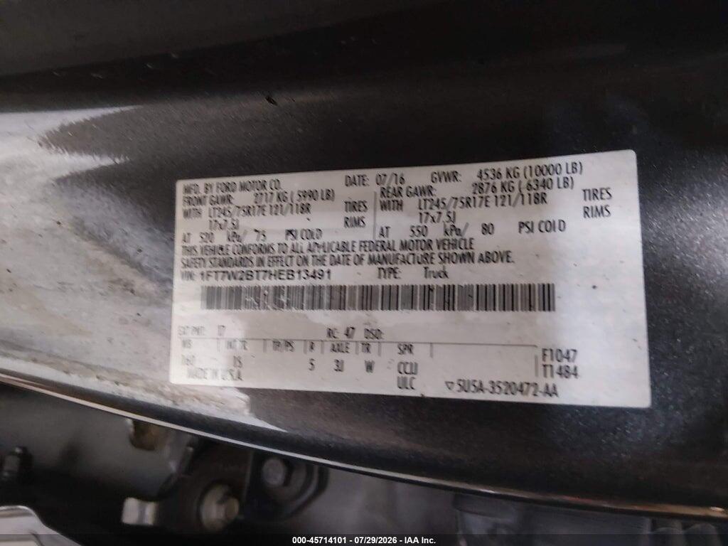 1FT7W2BT7HEB13491 2017 FORD F-250 photo no. 9