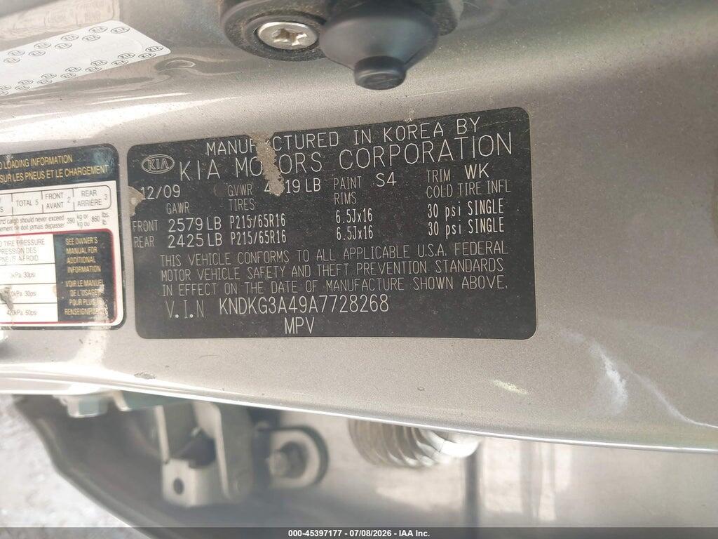 KNDKG3A49A7728268 2010 KIA SPORTAGE photo no. 9