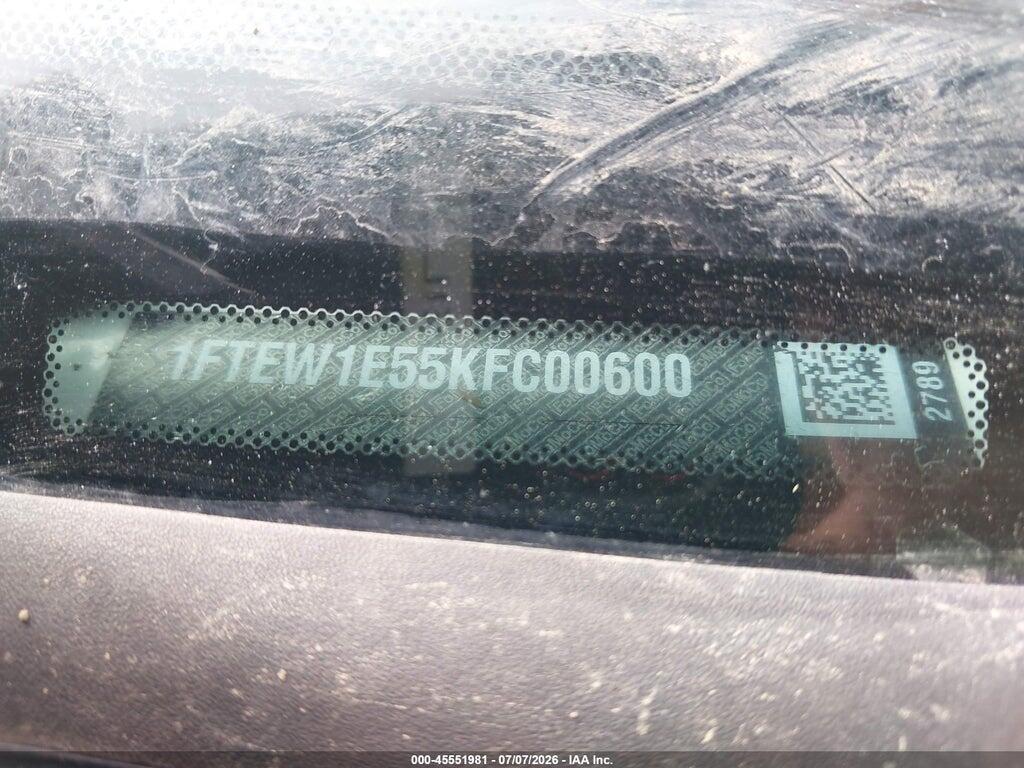 1FTEW1E55KFC00600 2019 FORD F-150 photo no. 9