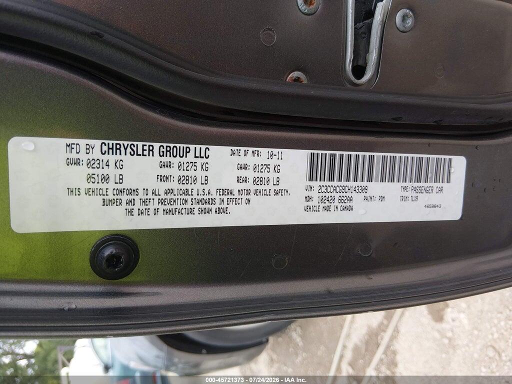 2C3CCACG9CH143309 2012 CHRYSLER 300 photo no. 9