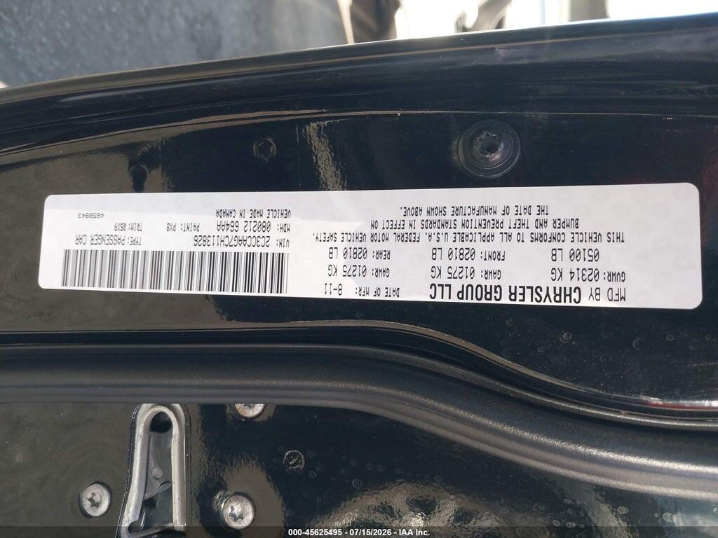2C3CCAAG7CH113826 2012 CHRYSLER 300 photo no. 9