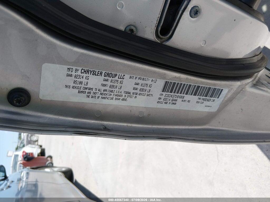 2C3CCACG7CH243036 2012 CHRYSLER 300 photo no. 9