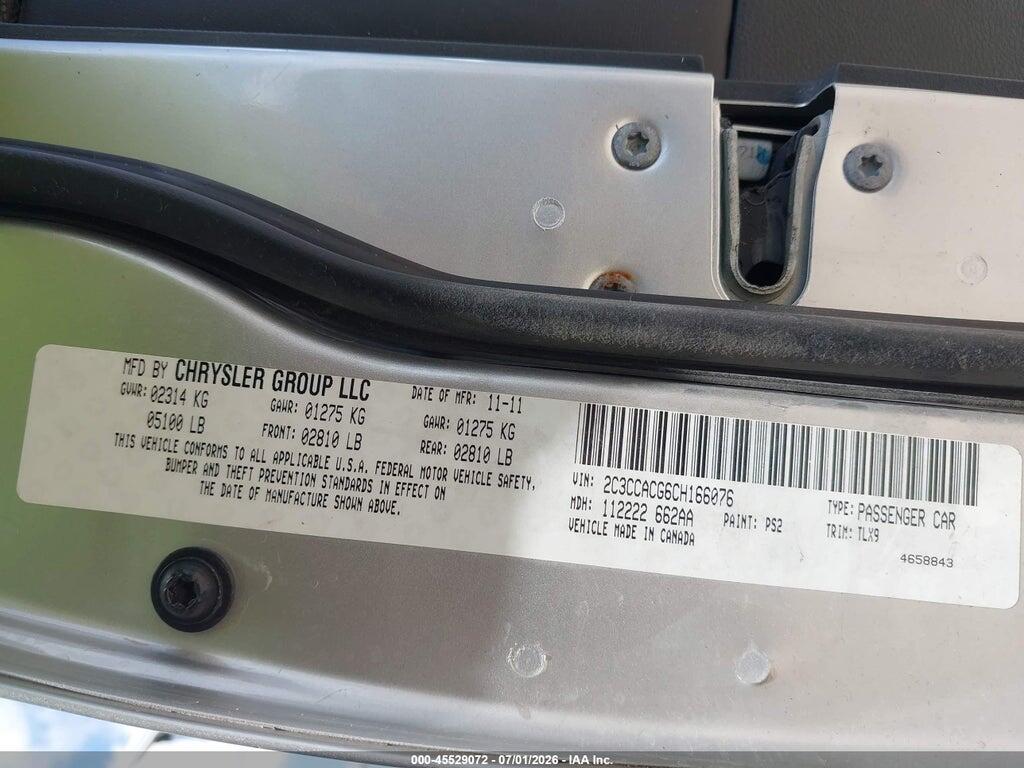 2C3CCACG6CH166076 2012 CHRYSLER 300 photo no. 9