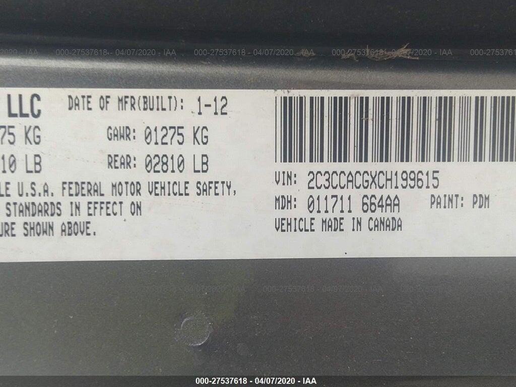 2C3CCACGXCH199615 2012 CHRYSLER 300 photo no. 9