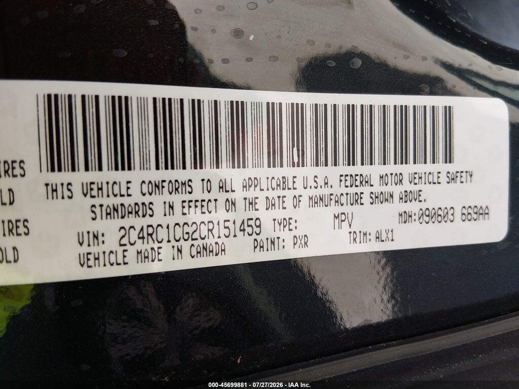 2C4RC1CG2CR151459 2012 CHRYSLER TOWN & COUNTRY photo no. 9