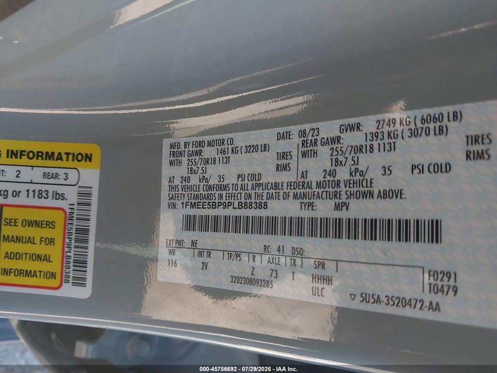 1FMEE5BP9PLB88388 2023 FORD BRONCO photo no. 9