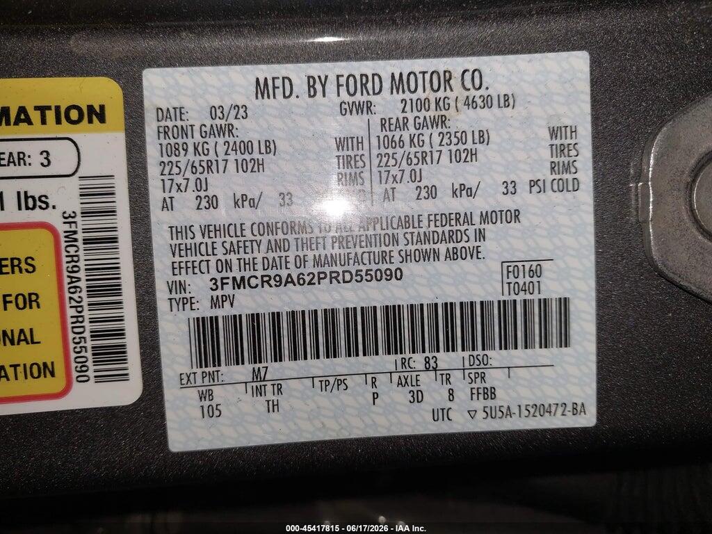 3FMCR9A62PRD55090 2023 FORD BRONCO SPORT photo no. 9