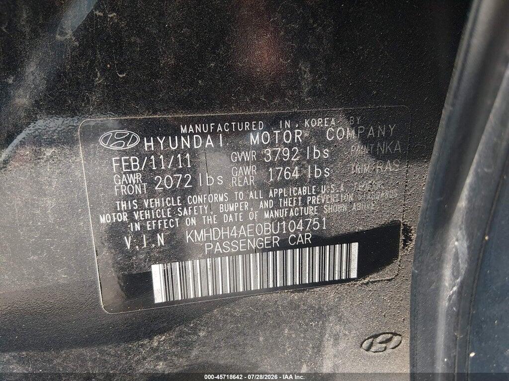 KMHDH4AE0BU104751 2011 HYUNDAI ELANTRA photo no. 9