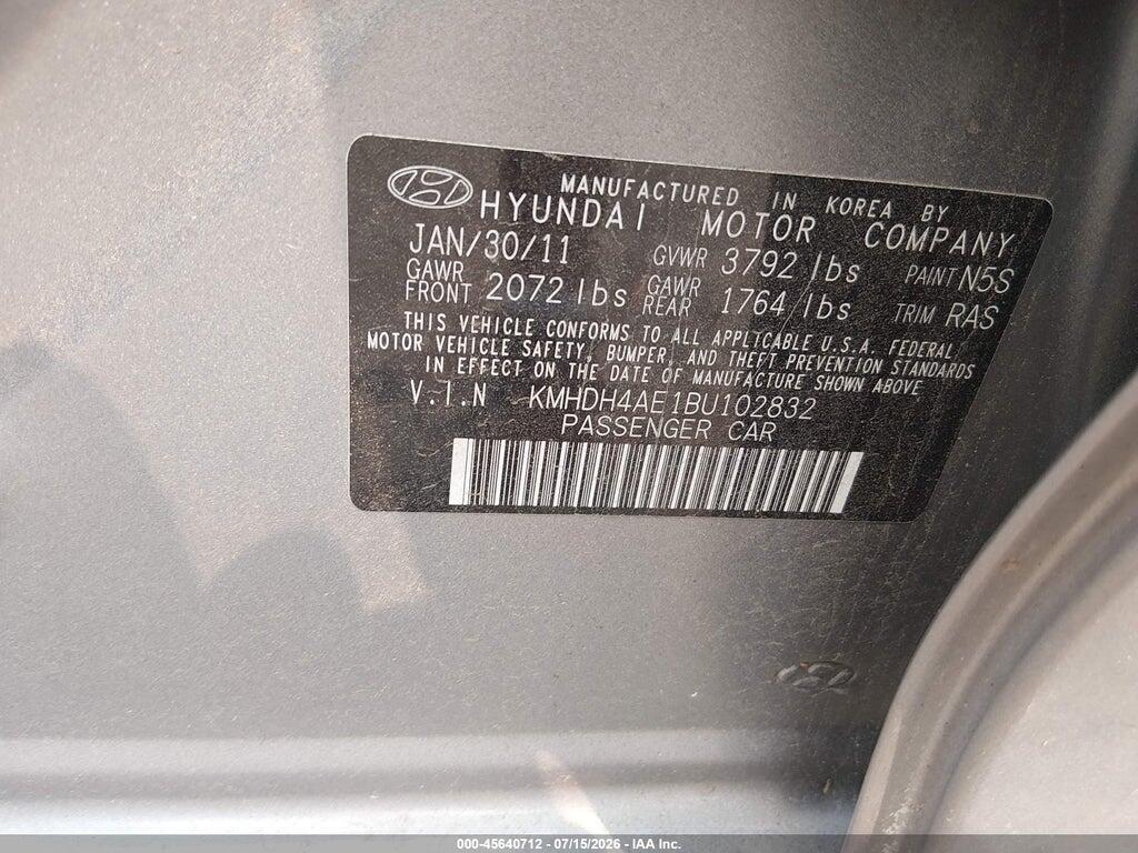 KMHDH4AE1BU102832 2011 HYUNDAI ELANTRA photo no. 9