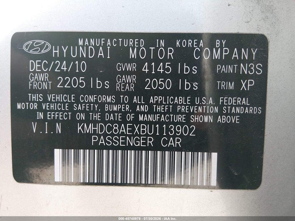 KMHDC8AEXBU113902 2011 HYUNDAI ELANTRA TOURING photo no. 9