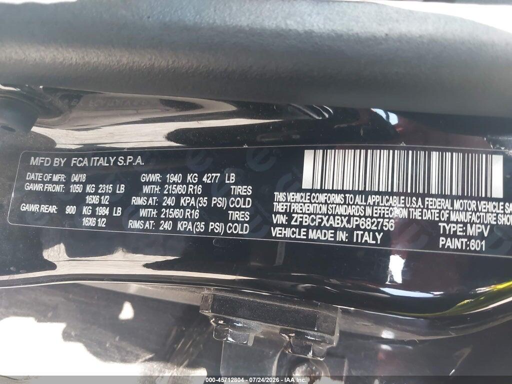 ZFBCFXABXJP682756 2018 FIAT 500X photo no. 9