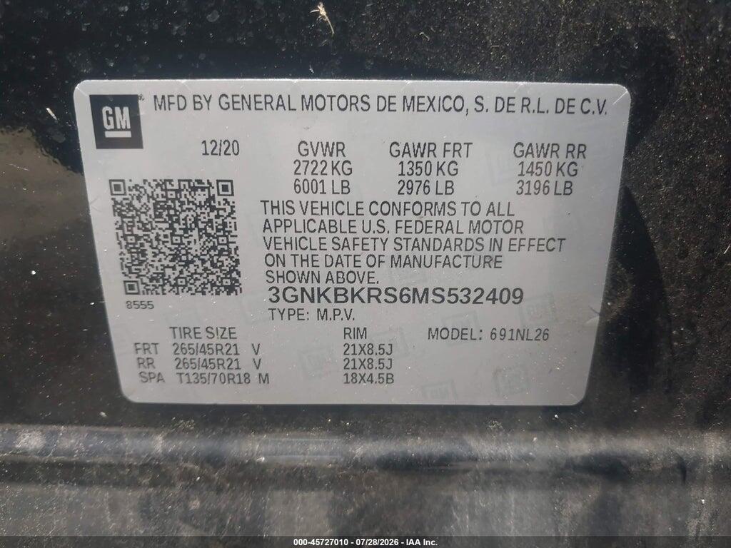 3GNKBKRS6MS532409 2021 CHEVROLET BLAZER photo no. 9