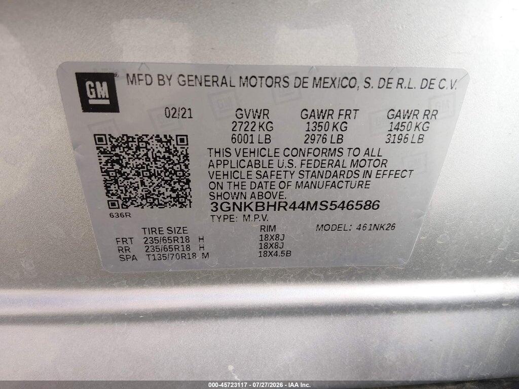 3GNKBHR44MS546586 2021 CHEVROLET BLAZER photo no. 9