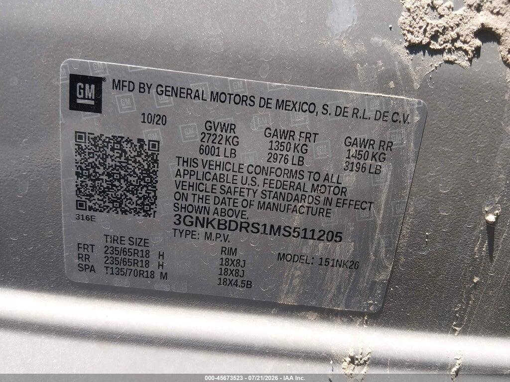 3GNKBDRS1MS511205 2021 CHEVROLET BLAZER photo no. 9