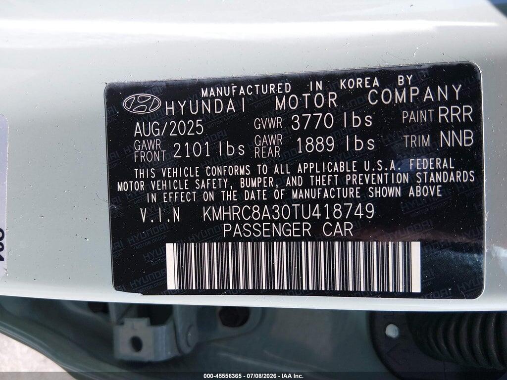 KMHRC8A30TU418749 2026 HYUNDAI VENUE photo no. 9