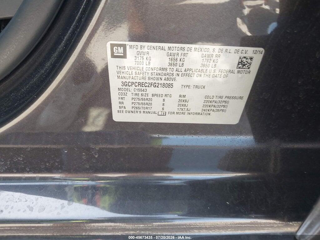 3GCPCREC2FG218085 2015 CHEVROLET SILVERADO 1500 photo no. 9