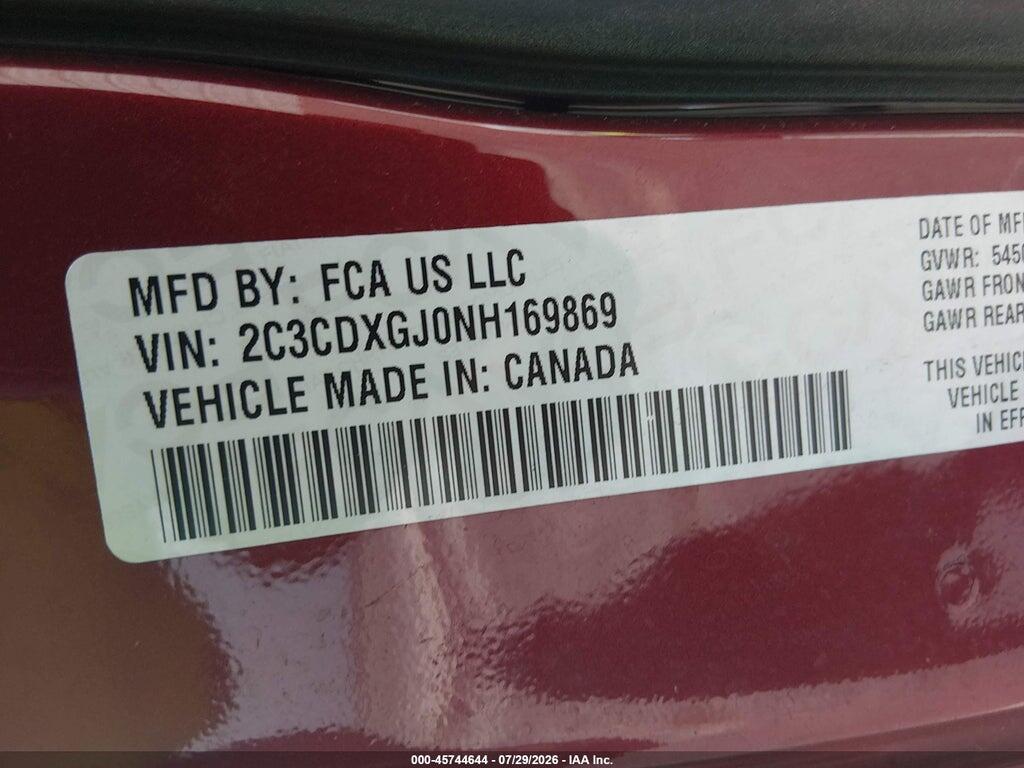 2C3CDXGJ0NH169869 2022 DODGE CHARGER photo no. 9
