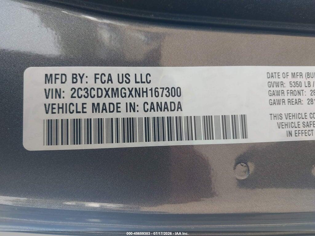 2C3CDXMGXNH167300 2022 DODGE CHARGER photo no. 9