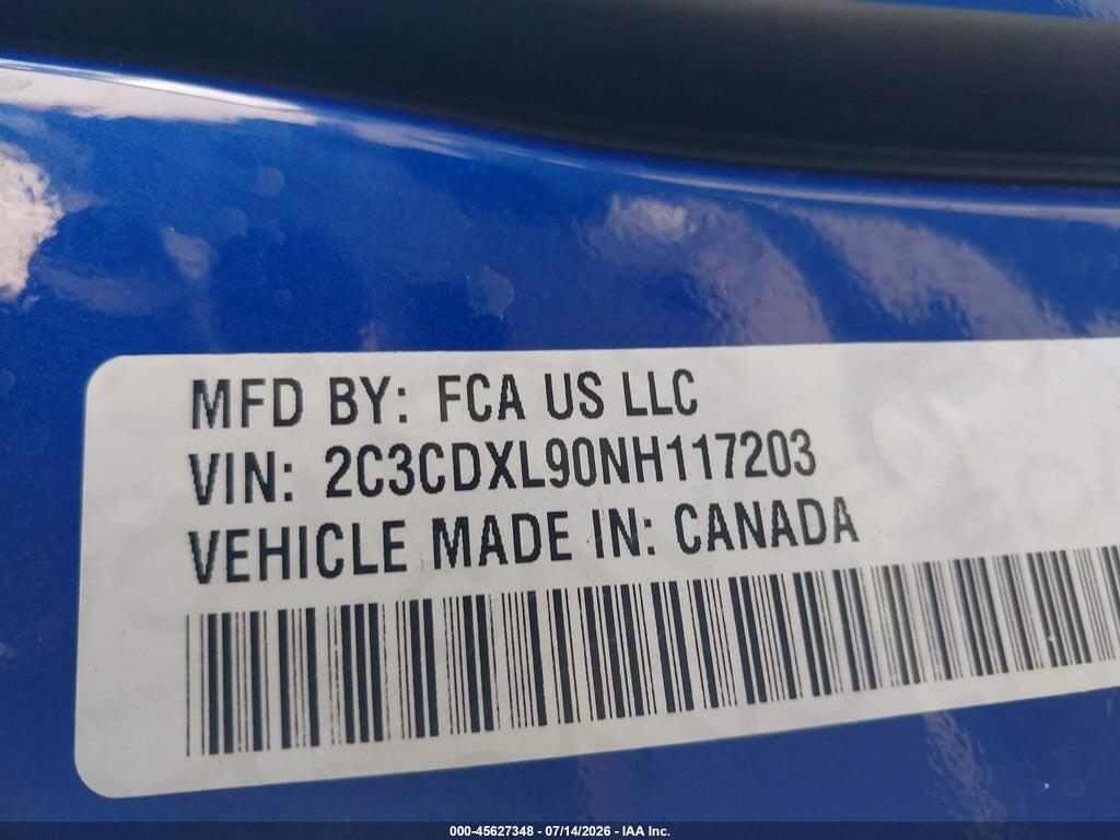 2C3CDXL90NH117203 2022 DODGE CHARGER photo no. 9