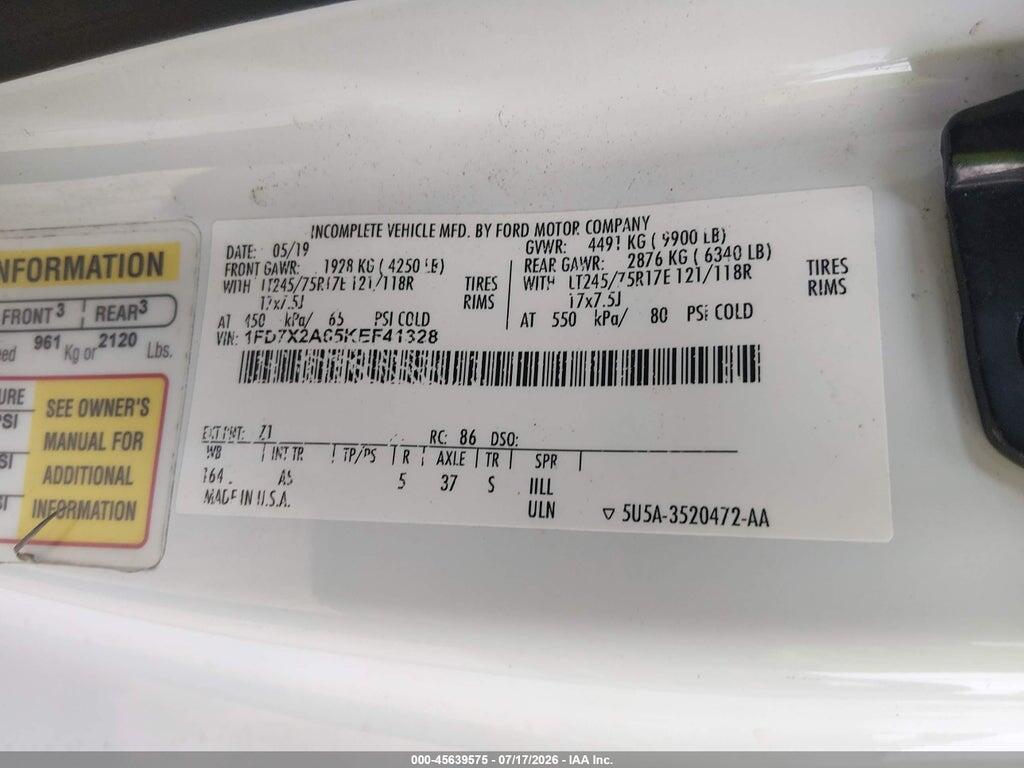 1FD7X2A65KEF41328 2019 FORD F-250 photo no. 9