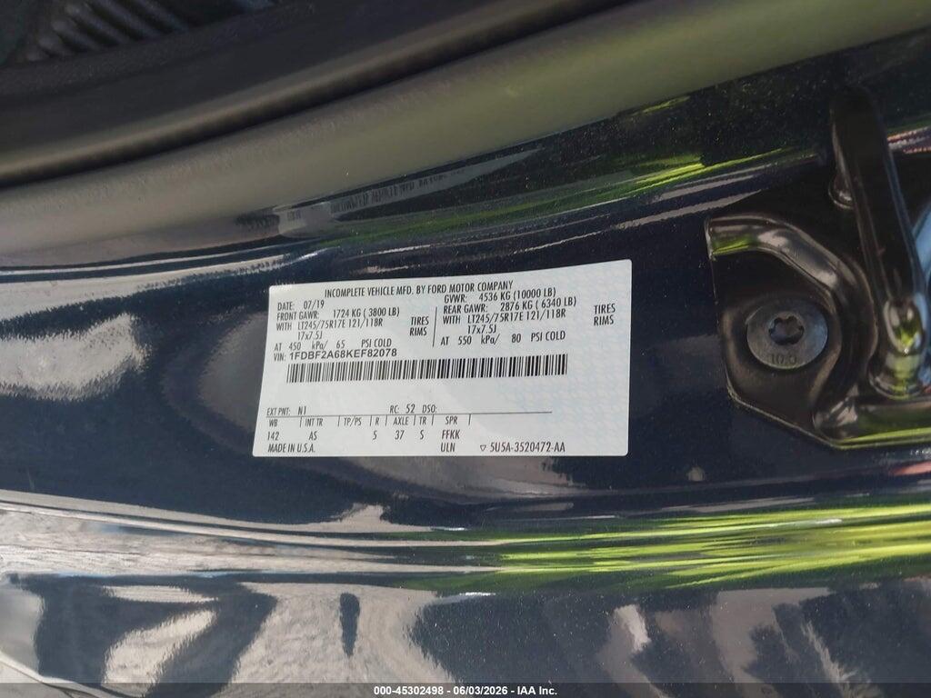 1FDBF2A68KEF82078 2019 FORD F-250 photo no. 9