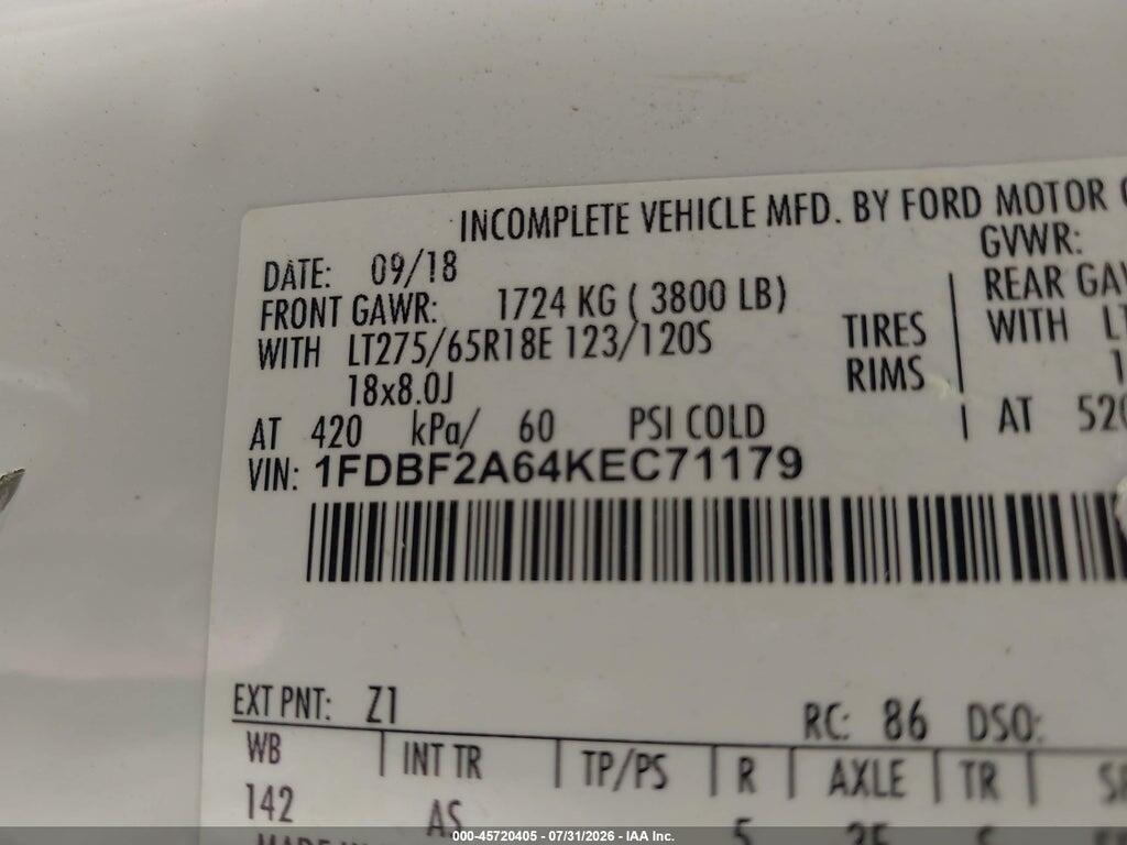 1FDBF2A64KEC71179 2019 FORD F-250 photo no. 9
