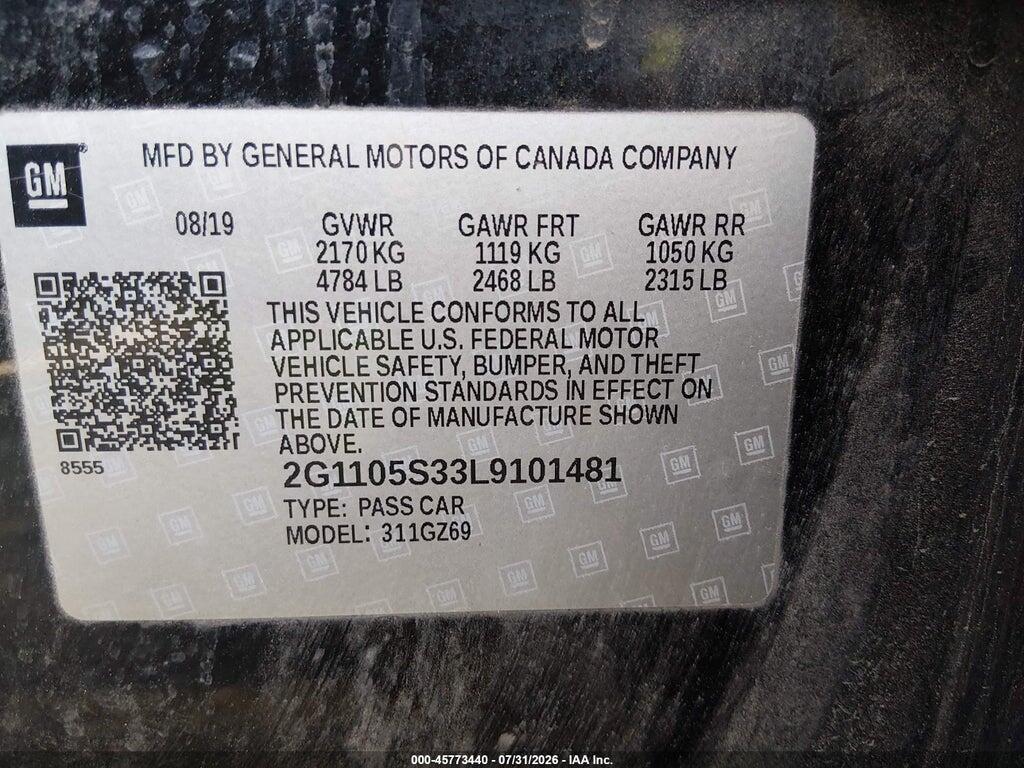 2G1105S33L9101481 2020 CHEVROLET IMPALA photo no. 9
