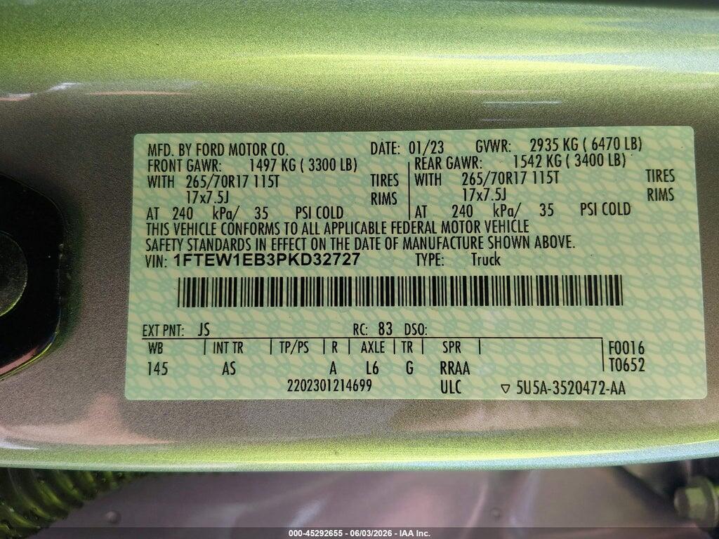 1FTEW1EB3PKD32727 2023 FORD F-150 photo no. 9