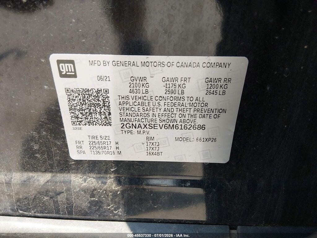 2GNAXSEV6M6162686 2021 CHEVROLET EQUINOX photo no. 9