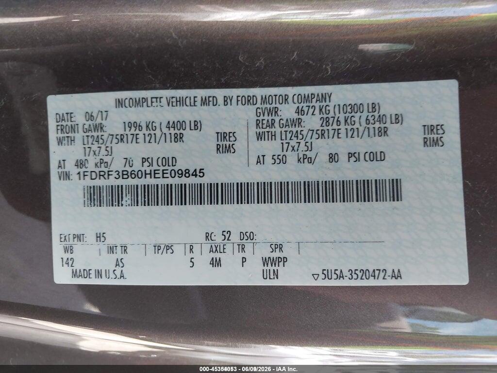 1FDRF3B60HEE09845 2017 FORD F-350 photo no. 9