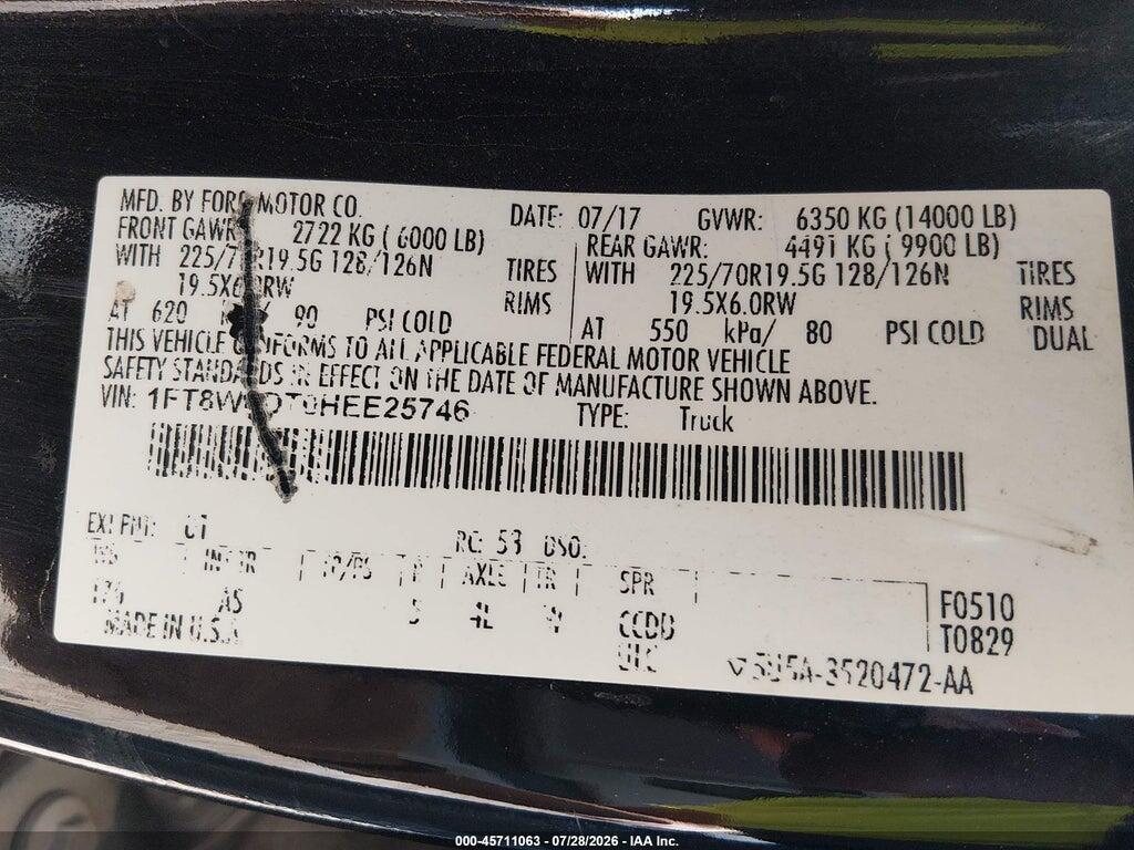 1FT8W4DT0HEE25746 2017 FORD F-450 photo no. 9