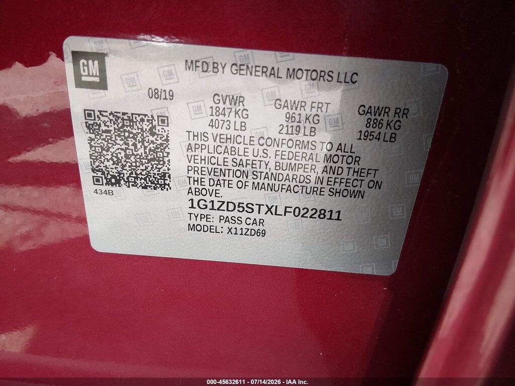 1G1ZD5STXLF022811 2020 CHEVROLET MALIBU photo no. 9
