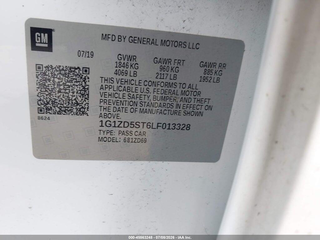 1G1ZD5ST6LF013328 2020 CHEVROLET MALIBU photo no. 9