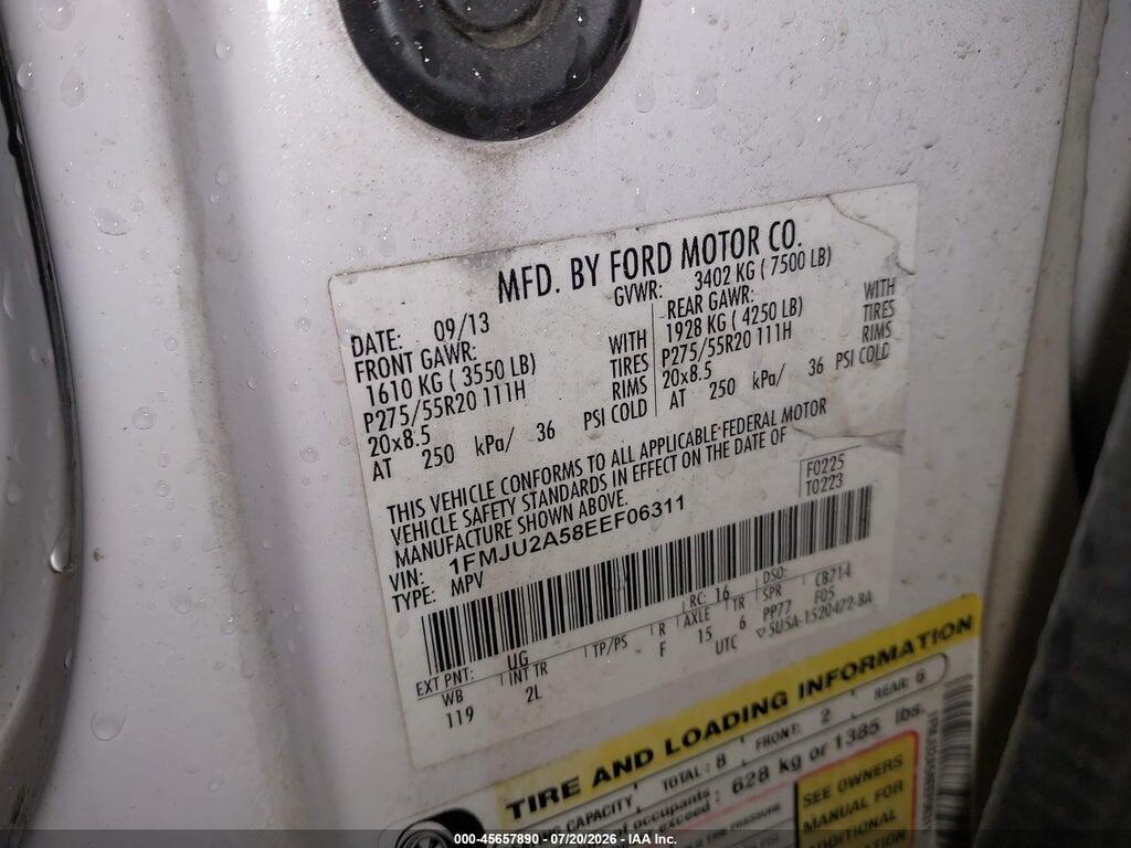 1FMJU2A58EEF06311 2014 FORD EXPEDITION photo no. 9