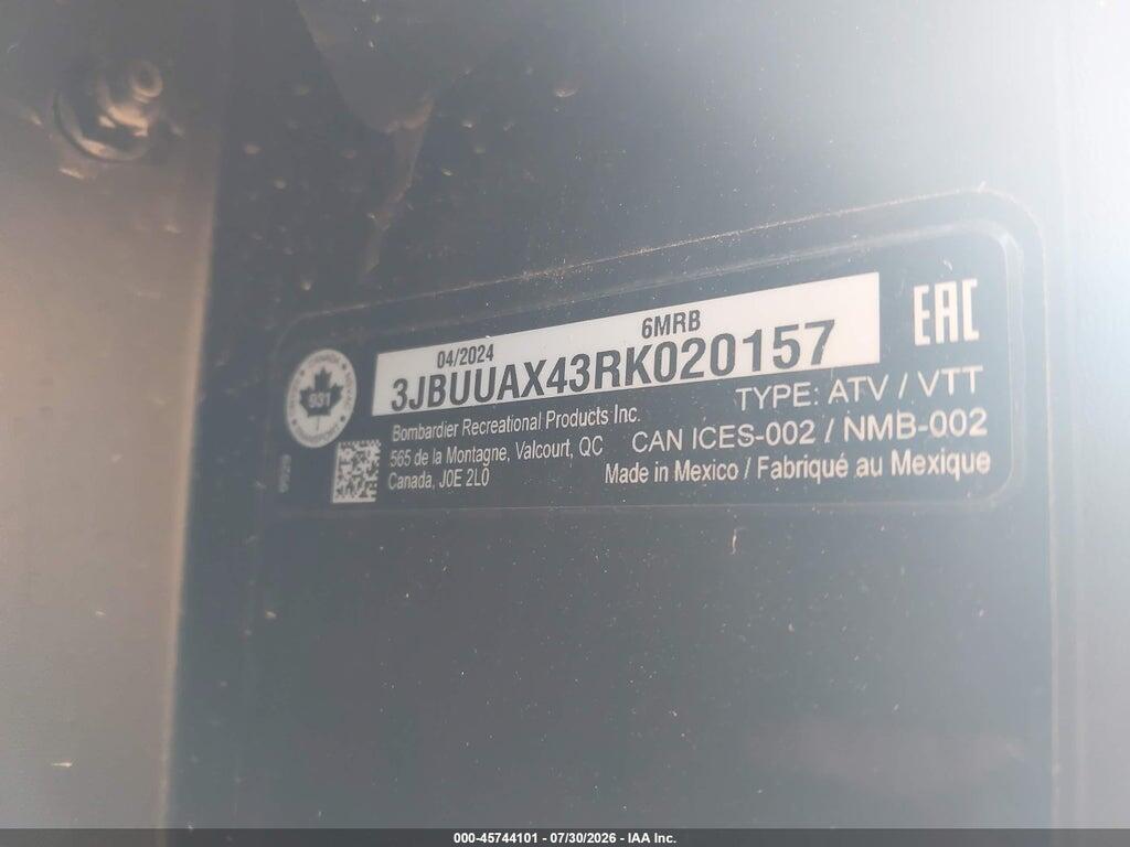 3JBUUAX43RK020157 2024 CAN-AM DEFENDER MAX photo no. 10