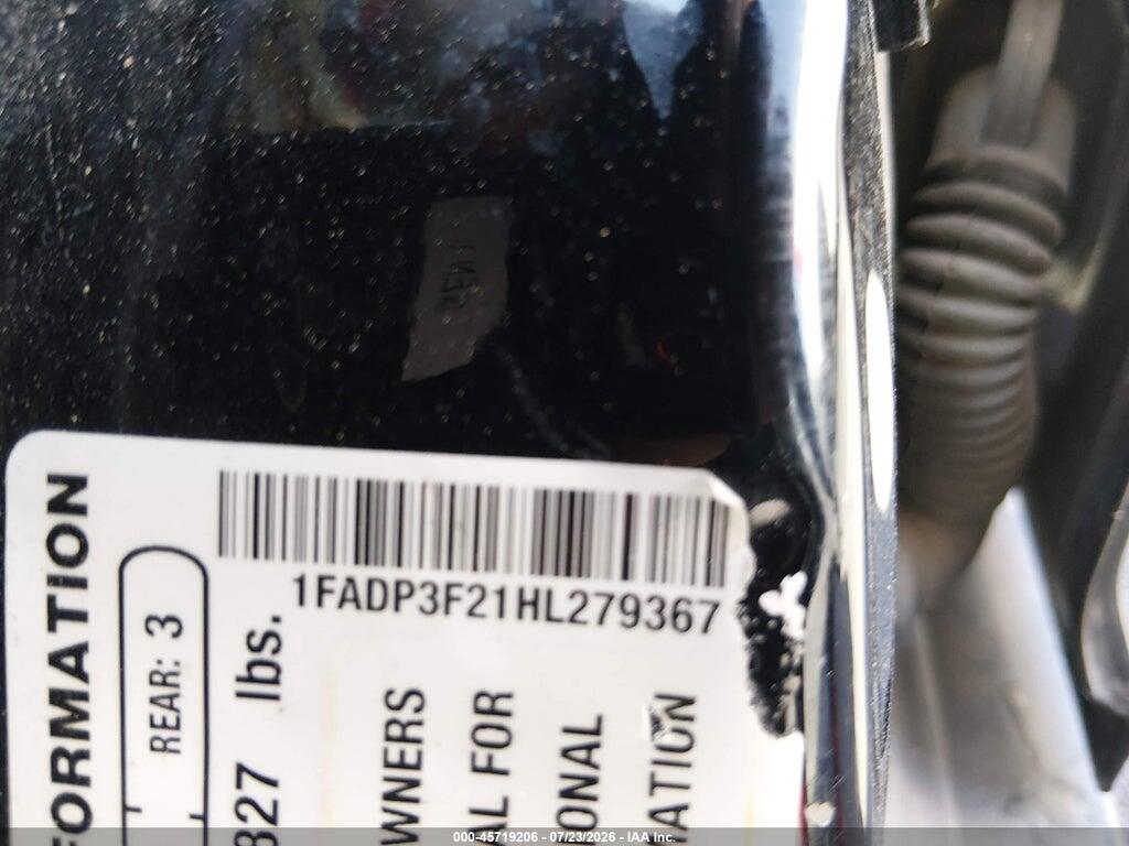 1FADP3F21HL279367 2017 FORD FOCUS photo no. 9