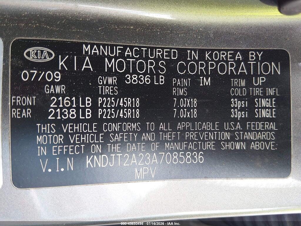 KNDJT2A23A7085836 2010 KIA SOUL photo no. 9