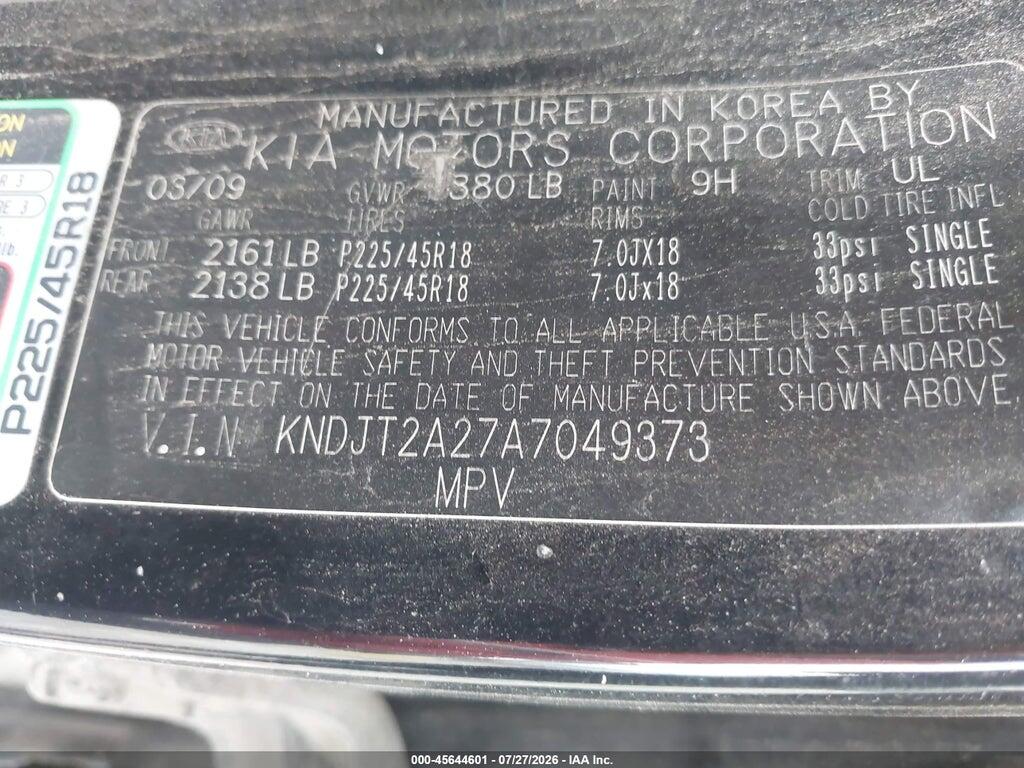 KNDJT2A27A7049373 2010 KIA SOUL photo no. 9
