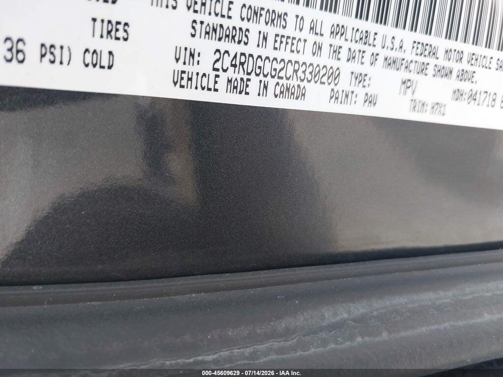 2C4RDGCG2CR330200 2012 DODGE GRAND CARAVAN photo no. 9